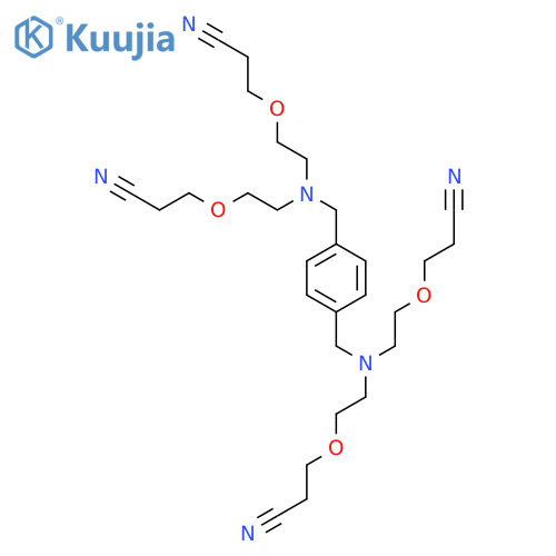 3,3',3'',3'''-[p-phenylenebis[methylenenitrilobis(ethyleneoxy)]]tetrakis(propiononitrile) structure