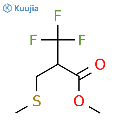 Propanoic acid, 3,3,3-trifluoro-2-[(methylthio)methyl]-, methyl ester structure