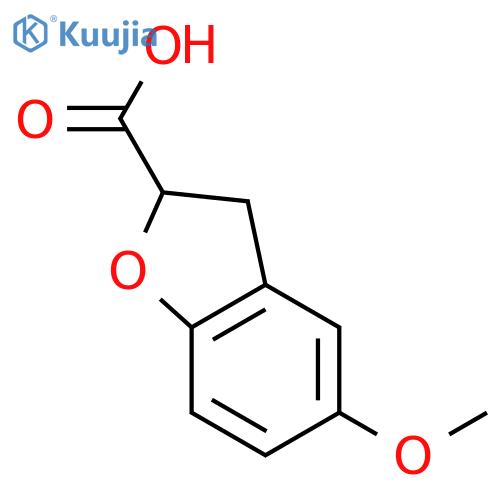 5-methoxy-2,3-dihydro-1-benzofuran-2-carboxylic acid structure