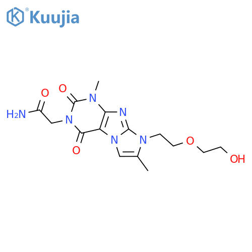 2-{8-2-(2-hydroxyethoxy)ethyl-1,7-dimethyl-2,4-dioxo-1H,2H,3H,4H,8H-imidazo1,2-gpurin-3-yl}acetamide structure