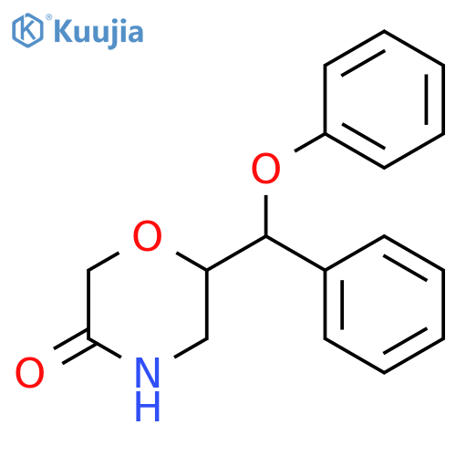 6-(Phenoxy(phenyl)methyl)morpholin-3-one structure