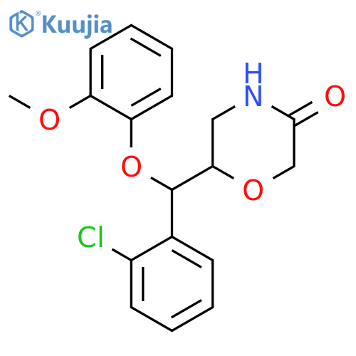 3-Morpholinone, 6-[(2-chlorophenyl)(2-methoxyphenoxy)methyl]- structure