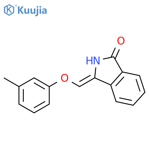 1H-Isoindol-1-one, 2,3-dihydro-3-[(3-methylphenoxy)methylene]- structure