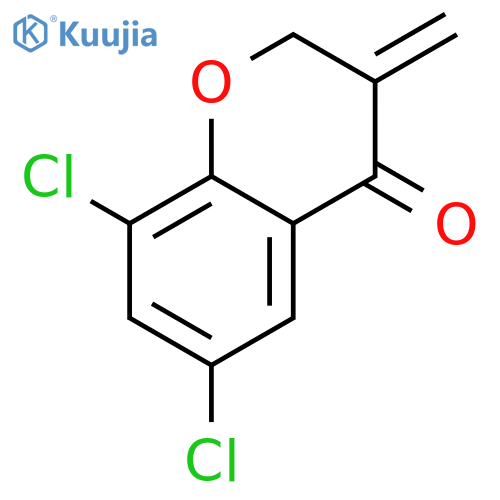 4H-1-BENZOPYRAN-4-ONE, 6,8-DICHLORO-2,3-DIHYDRO-3-METHYLENE- structure