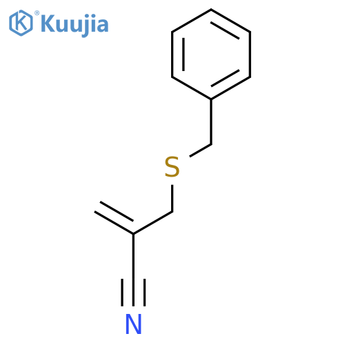 2-PROPENENITRILE, 2-[[(PHENYLMETHYL)THIO]METHYL]- structure