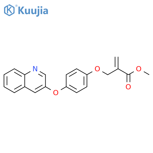 2-Propenoic acid, 2-[[4-(3-quinolinyloxy)phenoxy]methyl]-, methyl ester structure