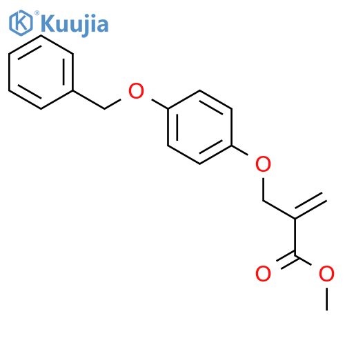 2-Propenoic acid, 2-[[4-(phenylmethoxy)phenoxy]methyl]-, methyl ester structure