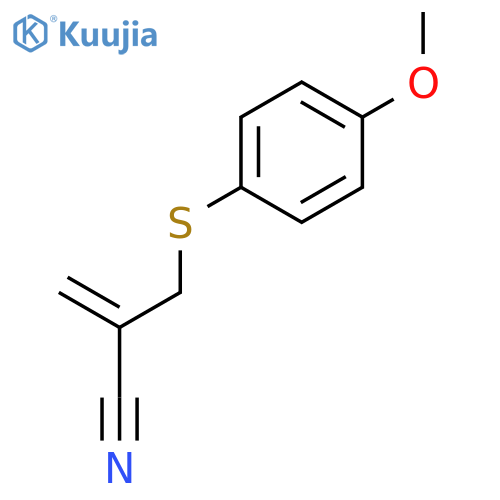 2-Propenenitrile, 2-[[(4-methoxyphenyl)thio]methyl]- structure