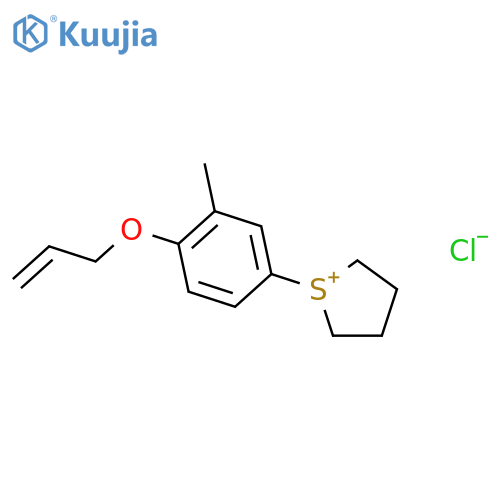 1-[3-methyl-4-(prop-2-en-1-yloxy)phenyl]tetrahydrothiophenium chloride structure