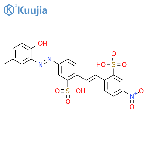 5-[(2-hydroxy-5-methylphenyl)azo]-2-[2-(4-nitro-2-sulphophenyl)vinyl]benzenesulphonic acid structure