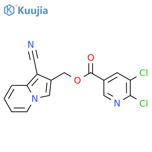 (1-Cyanoindolizin-2-yl)methyl 5,6-dichloropyridine-3-carboxylate structure