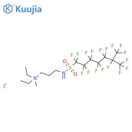 1-Propanaminium,N,N-diethyl-3-[[(heptadecafluoroisooctyl)sulfonyl]amino]-N-methyl-, iodide(9CI) structure