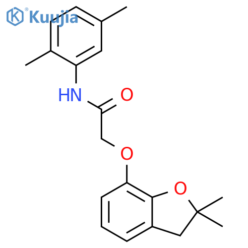 2-(2,2-dimethyl-2,3-dihydro-1-benzofuran-7-yl)oxy-N-(2,5-dimethylphenyl)acetamide structure