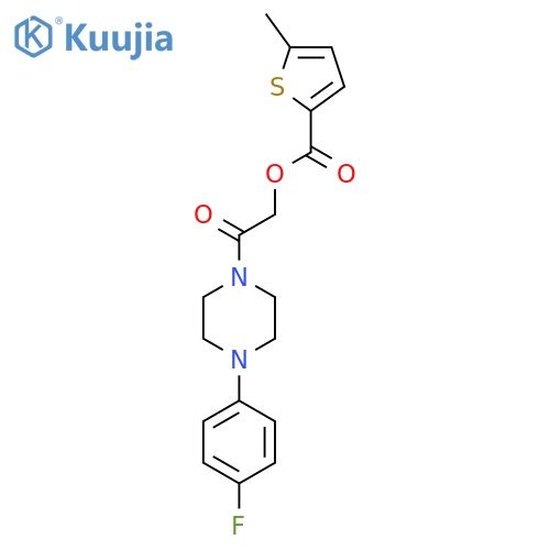 2-4-(4-fluorophenyl)piperazin-1-yl-2-oxoethyl 5-methylthiophene-2-carboxylate structure