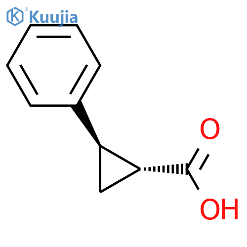 trans-2-phenylcyclopropane-1-carboxylic acid structure