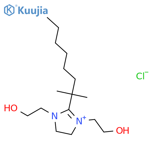 1H-Imidazolium,2-(dimethylheptyl)-4,5-dihydro-1,3-bis(2-hydroxyethyl)-, chloride (9CI) structure