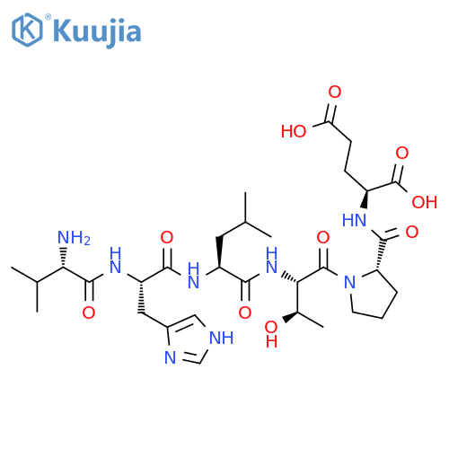 L-Valyl-L-histidyl-L-leucyl-L-threonyl-L-prolyl-L-glutamic Acid Trifluoroacetate structure