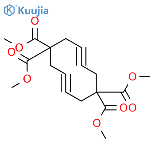 3,8-Cyclodecadiyne-1,1,6,6-tetracarboxylic acid, tetramethyl ester structure
