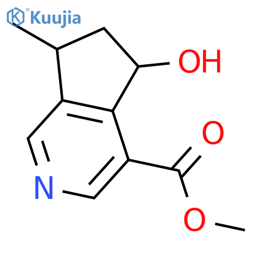 methyl (5R,7R)-5-hydroxy-7-methyl-6,7-dihydro-5H-cyclopenta[c]pyridine-4-carboxylate structure