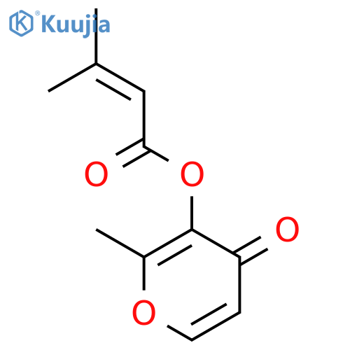 2-Butenoic acid,3-methyl-, 2-methyl-4-oxo-4H-pyran-3-yl ester structure