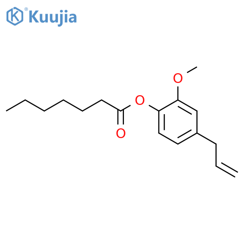 Heptanoic acid,2-methoxy-4-(2-propen-1-yl)phenyl ester structure