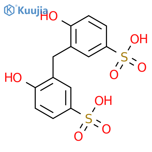 4-hydroxy-3-[(2-hydroxy-5-sulfophenyl)methyl]benzenesulfonic Acid structure