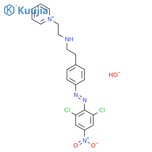 Pyridinium,1-[2-[[4-[2-(2,6-dichloro-4-nitrophenyl)diazenyl]phenyl]ethylamino]ethyl]-,hydroxide (1:1) structure