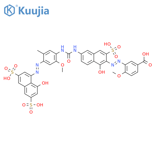 Benzoic acid,3-[2-[1-hydroxy-6-[[[[4-[2-(8-hydroxy-3,6-disulfo-1-naphthalenyl)diazenyl]-2-methoxy-5-methylphenyl]amino]carbonyl]amino]-3-sulfo-2-naphthalenyl]diazenyl]-4-methoxy- structure