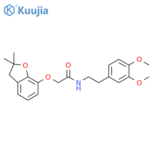 N-2-(3,4-dimethoxyphenyl)ethyl-2-(2,2-dimethyl-2,3-dihydro-1-benzofuran-7-yl)oxyacetamide structure