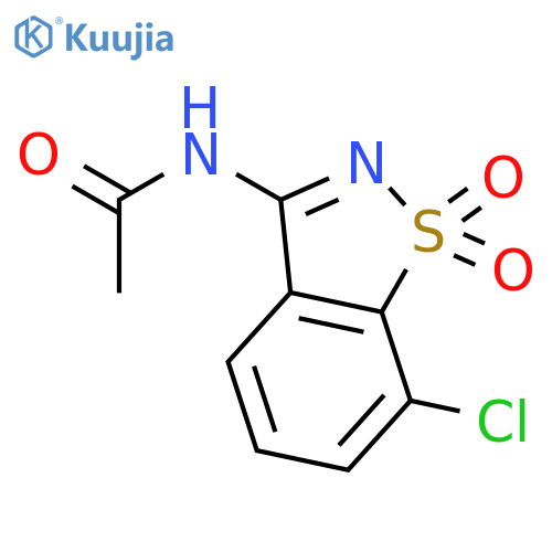 Acetamide, N-(7-chloro-1,1-dioxido-1,2-benzisothiazol-3-yl)- structure