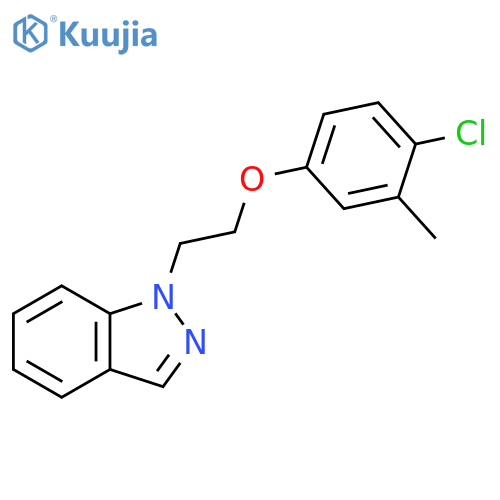 1-2-(4-chloro-3-methylphenoxy)ethyl-1H-indazole structure