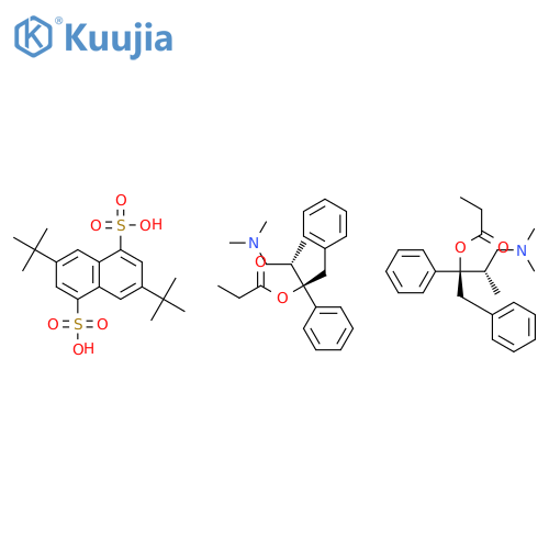 3,7-di-(tert-butyl)naphthalene-1,5-disulphonic acid, compound with [R-(R*,S*)]-1-benzyl-3-(dimethylamino)-2-methyl-1-phenylpropyl propionate (1:2) structure