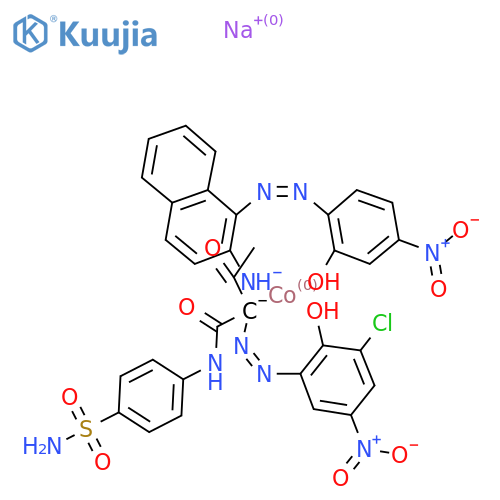 Sodium;2-[(3-chloro-2-hydroxy-5-nitrophenyl)diazenyl]-3-oxo-N-(4-sulfamoylphenyl)butanamide;cobalt;[1-[(2-hydroxy-4-nitrophenyl)diazenyl]naphthalen-2-yl]azanide structure