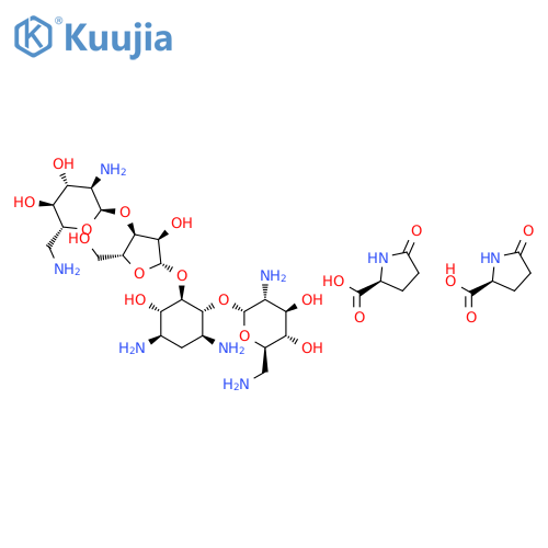 l-Proline, 5-oxo-, compd. with O-2,6-diamino-2,6-dideoxy-&#x3B1;-d-glucopyranosyl-(1&#x2192;4)-O-[O-2,6-diamino-2,6-dideoxy-&#x3B1;-d-glucopyranosyl-(1&#x2192;3)-&#x3B2;-d-ribofuranosyl-(1&#x2192;5)]-2-deoxy-d-streptamine (2:1) structure