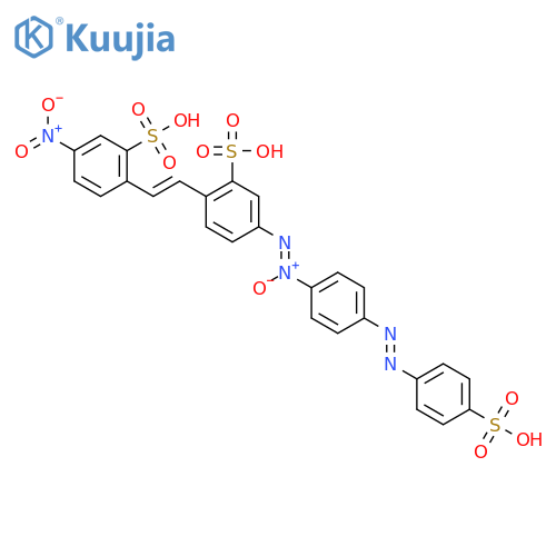 Benzenesulfonic acid,2-[2-(4-nitro-2-sulfophenyl)ethenyl]-5-[2-oxido-2-[4-[2-(4-sulfophenyl)diazenyl]phenyl]diazenyl]- structure