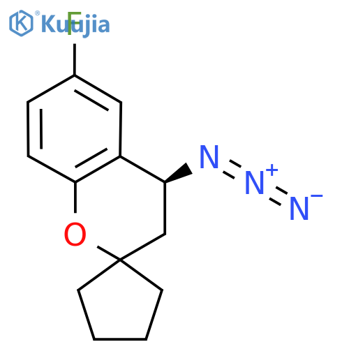 (4S)-4-azido-6-fluoro-3,4-dihydrospiro1-benzopyran-2,1'-cyclopentane structure