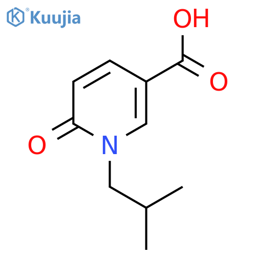 1-(2-Methylpropyl)-6-oxo-1,6-dihydropyridine-3-carboxylic acid structure