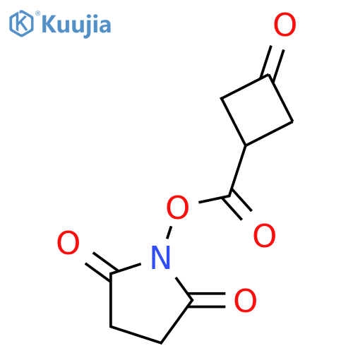 2,5-dioxopyrrolidin-1-yl 3-oxocyclobutane-1-carboxylate structure