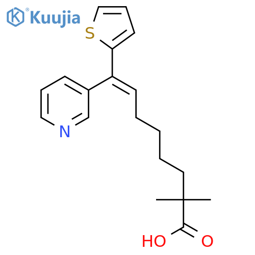 7-Octenoic acid, 2,2-dimethyl-8-(3-pyridinyl)-8-(2-thienyl)-, (E)- structure