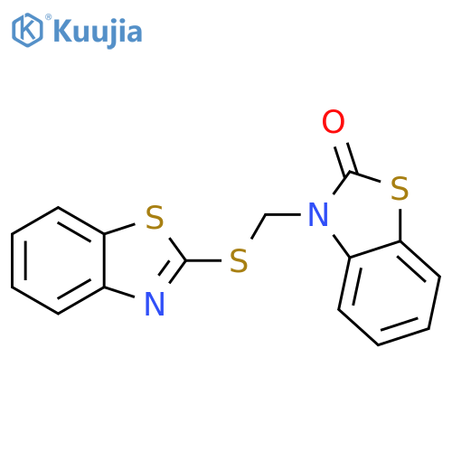 2(3H)-Benzothiazolone, 3-[(2-benzothiazolylthio)methyl]- structure