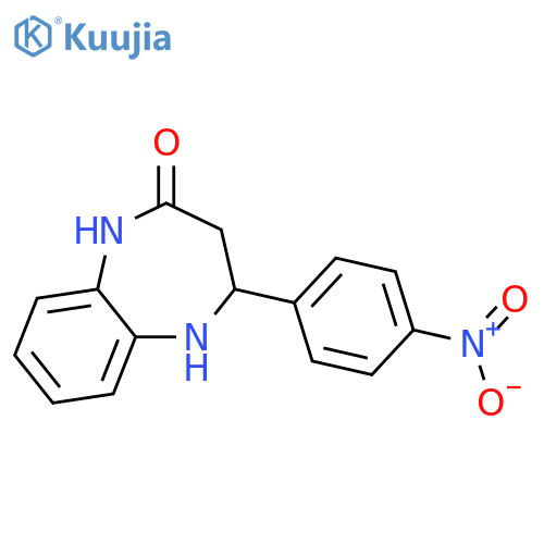 2H-1,5-Benzodiazepin-2-one, 1,3,4,5-tetrahydro-4-(4-nitrophenyl)- structure