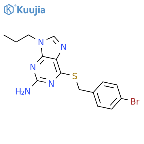 6-[(4-bromophenyl)methylsulfanyl]-9-propylpurin-2-amine structure