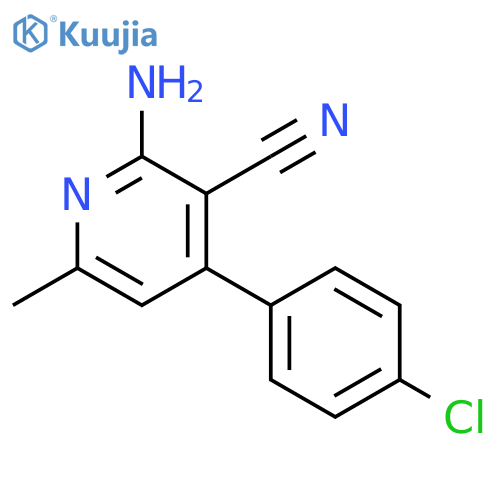 3-Pyridinecarbonitrile, 2-amino-4-(4-chlorophenyl)-6-methyl- structure