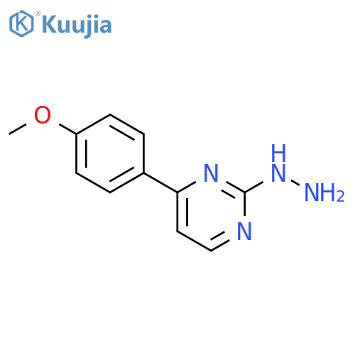 2-hydrazino-4-(4-methoxyphenyl)pyrimidine structure