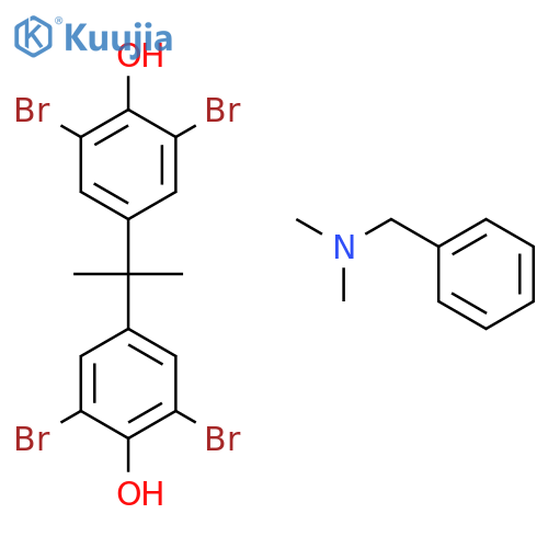 4,4'-isopropylidenebis[2,6-dibromophenol], compound with N,N-dimethylbenzylamine (1:1) structure