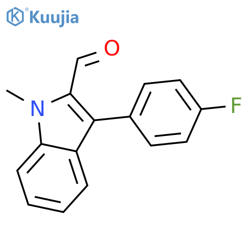 3-(4-fluorophenyl)-1-methyl-1H-indole-2-carbaldehyde structure