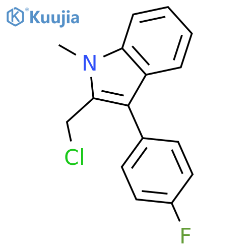 1H-Indole, 2-(chloromethyl)-3-(4-fluorophenyl)-1-methyl- structure