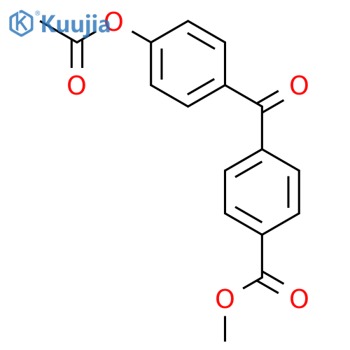 Benzoic acid, 4-[4-(acetyloxy)benzoyl]-, methyl ester structure