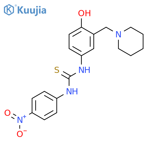 Thiourea, N-[4-hydroxy-3-(1-piperidinylmethyl)phenyl]-N'-(4-nitrophenyl)- structure