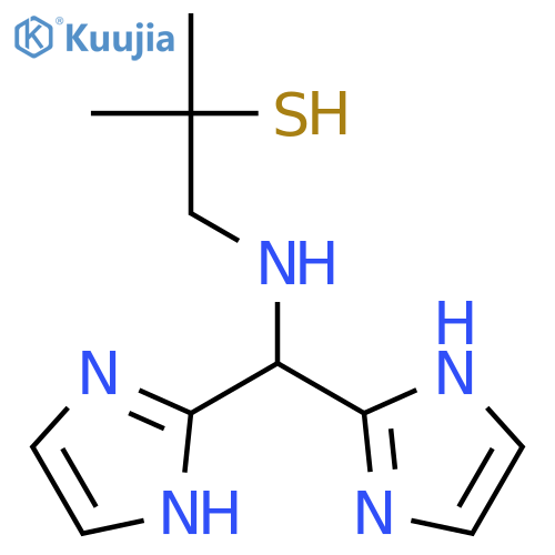 2-Propanethiol, 1-[(di-1H-imidazol-2-ylmethyl)amino]-2-methyl- structure